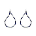 Teardrop Alternating Diamond & Sapphire Earrings
