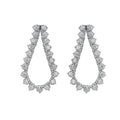 Open Teardrop Front Facing Illusion Drop Earrings