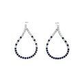 Teardrop Diamond & Sapphire Earrings