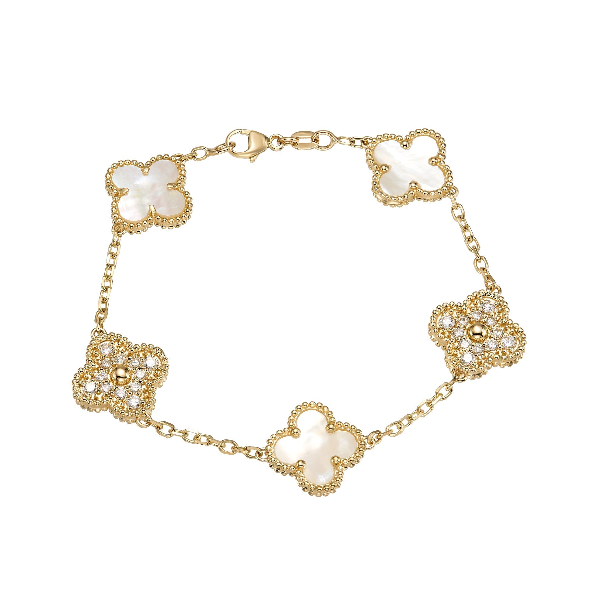 Fancy & Diamond Clover Bracelet