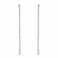 Pear One Line Drop Earrings