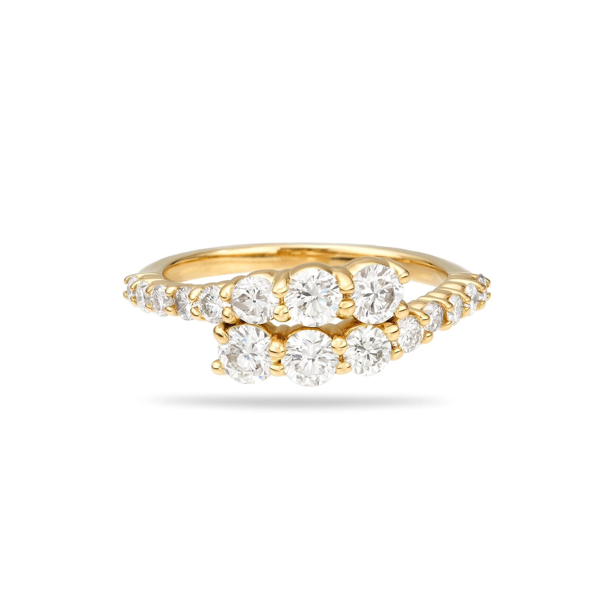 Diamond Crossover Ring