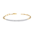Paperclip Diamond Center Bracelet
