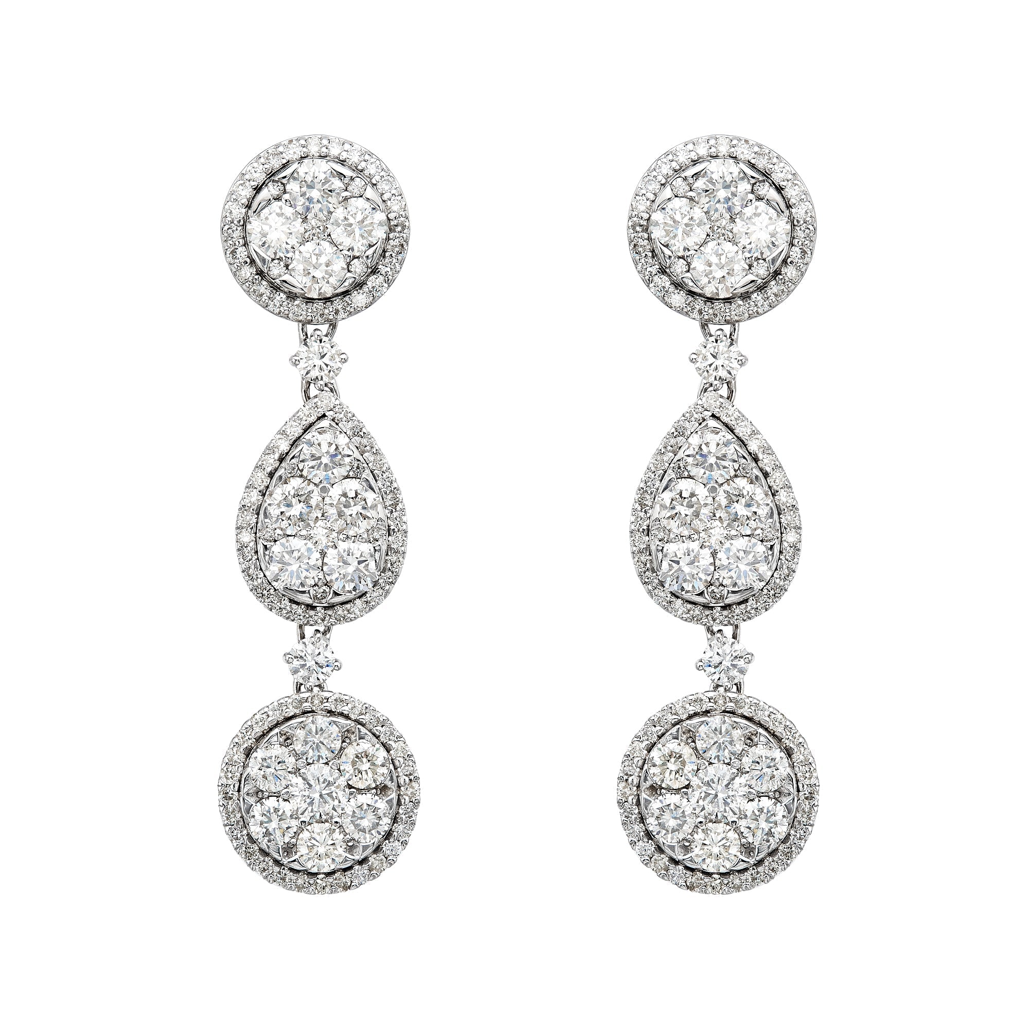 Multi Shape Illusion Drop Earrings