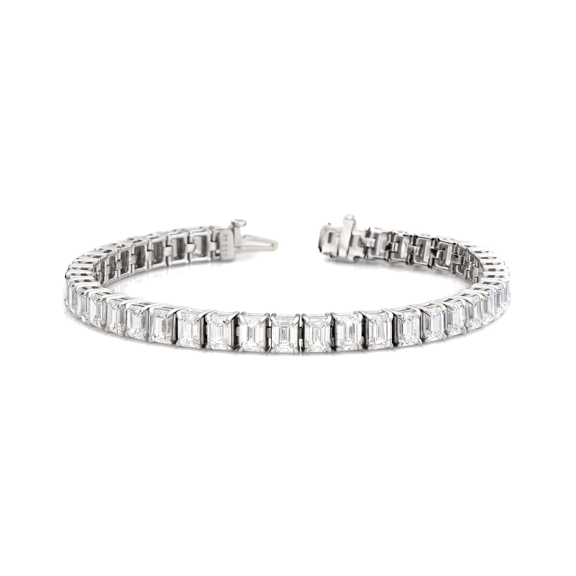 Emerald Cut Vertical Tennis Bracelet