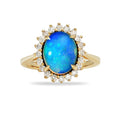 Oval Opal Halo Ring