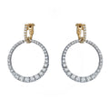 Double Hoop Circle Drop Earrings