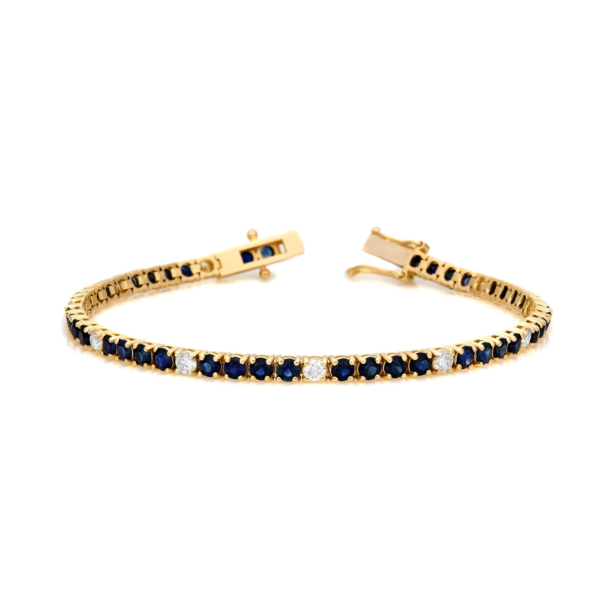 Alternating Diamond & Fancy Color Bracelet