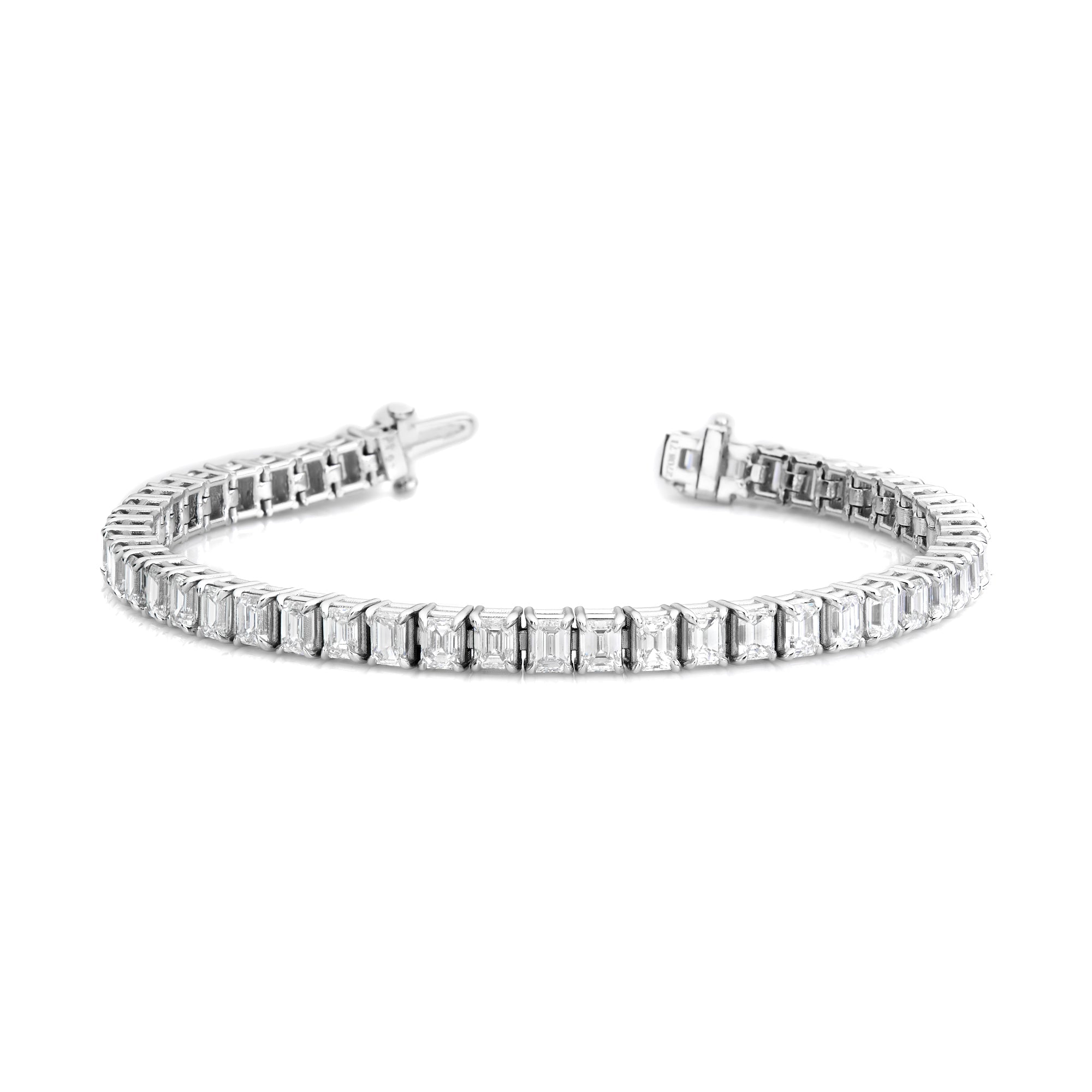 Emerald Cut Vertical Tennis Bracelet