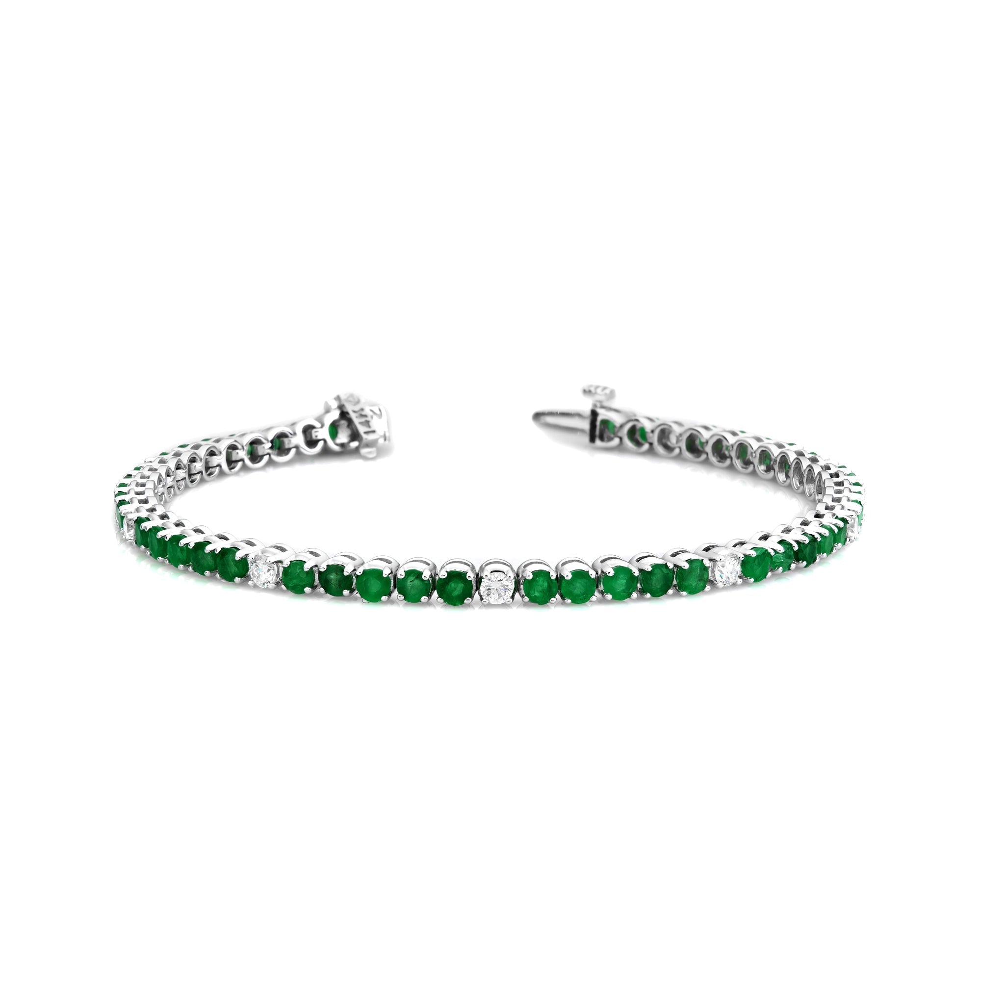 Four Prong Diamond & Fancy Color Alternating Bracelet