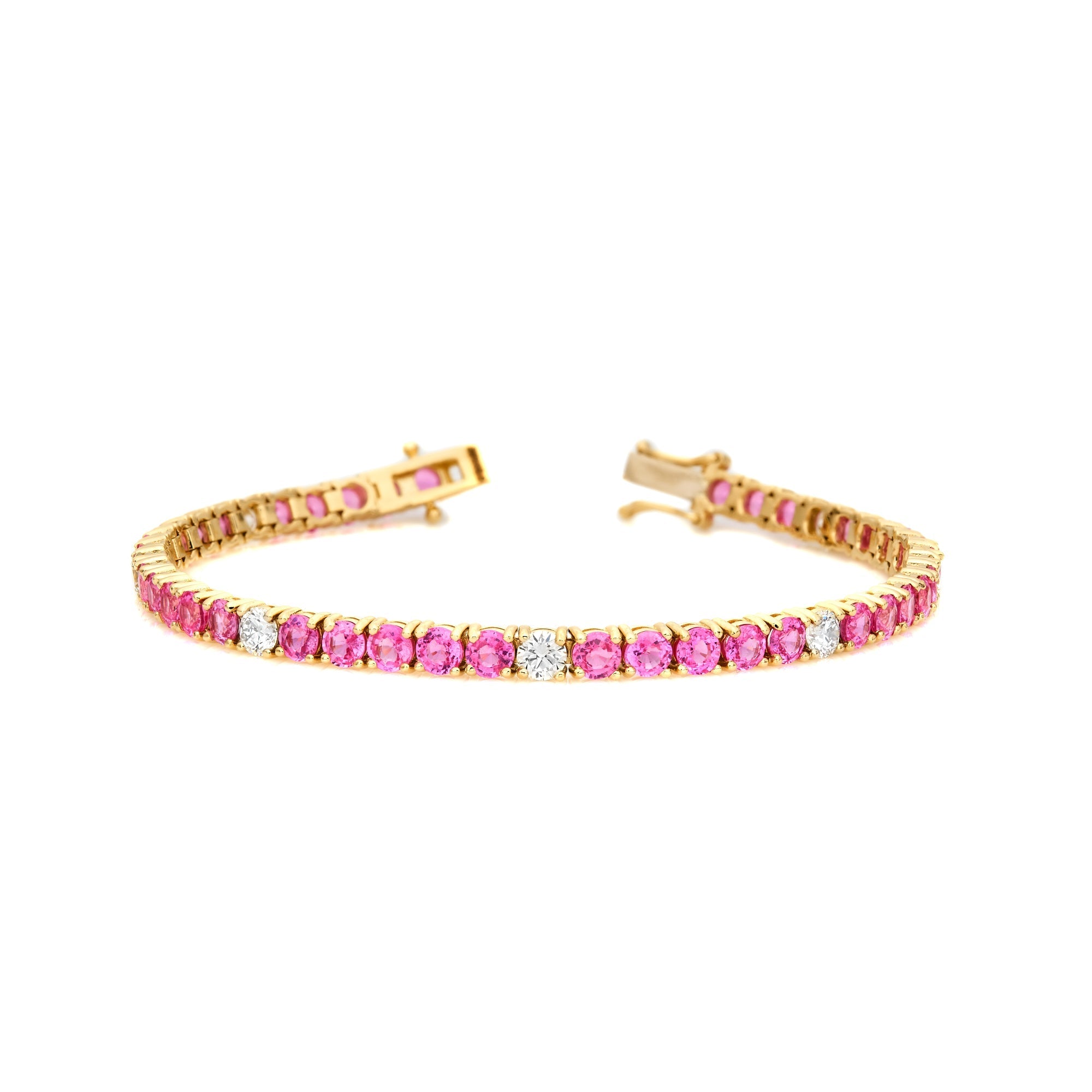 Alternating Diamond & Fancy Color Bracelet