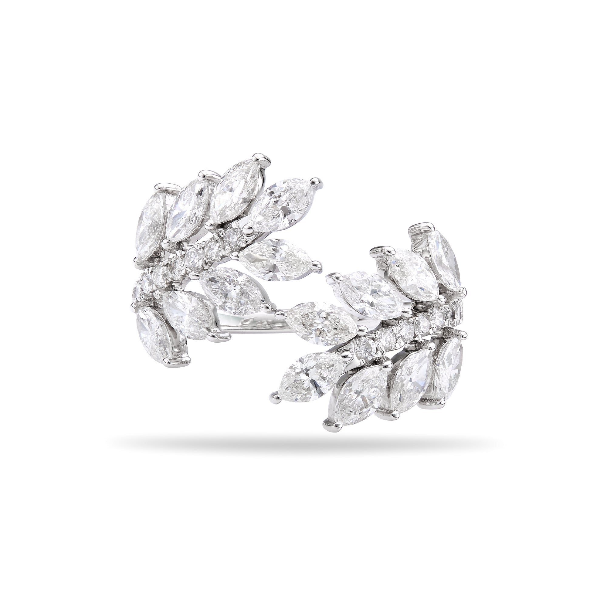 Marquise Leaf Wrap Ring