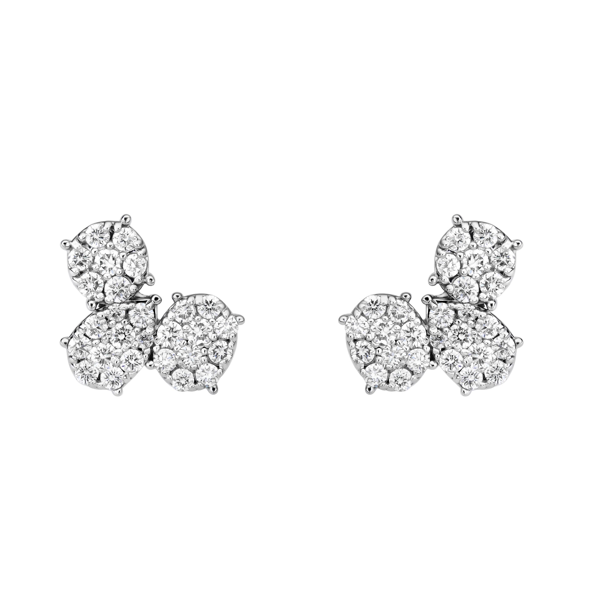Trio Diamond Stud Earrings