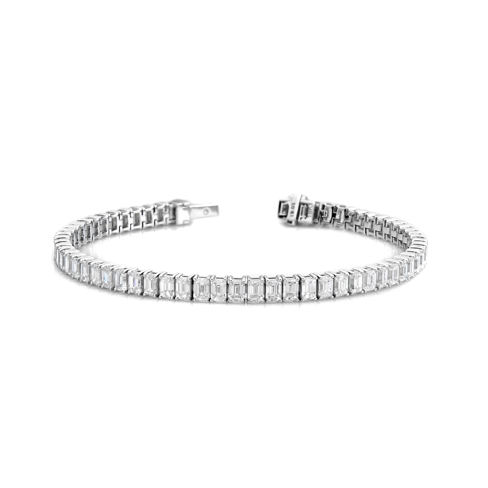 Emerald Cut Vertical Tennis Bracelet