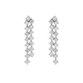 Double Line Square Drop Earrings