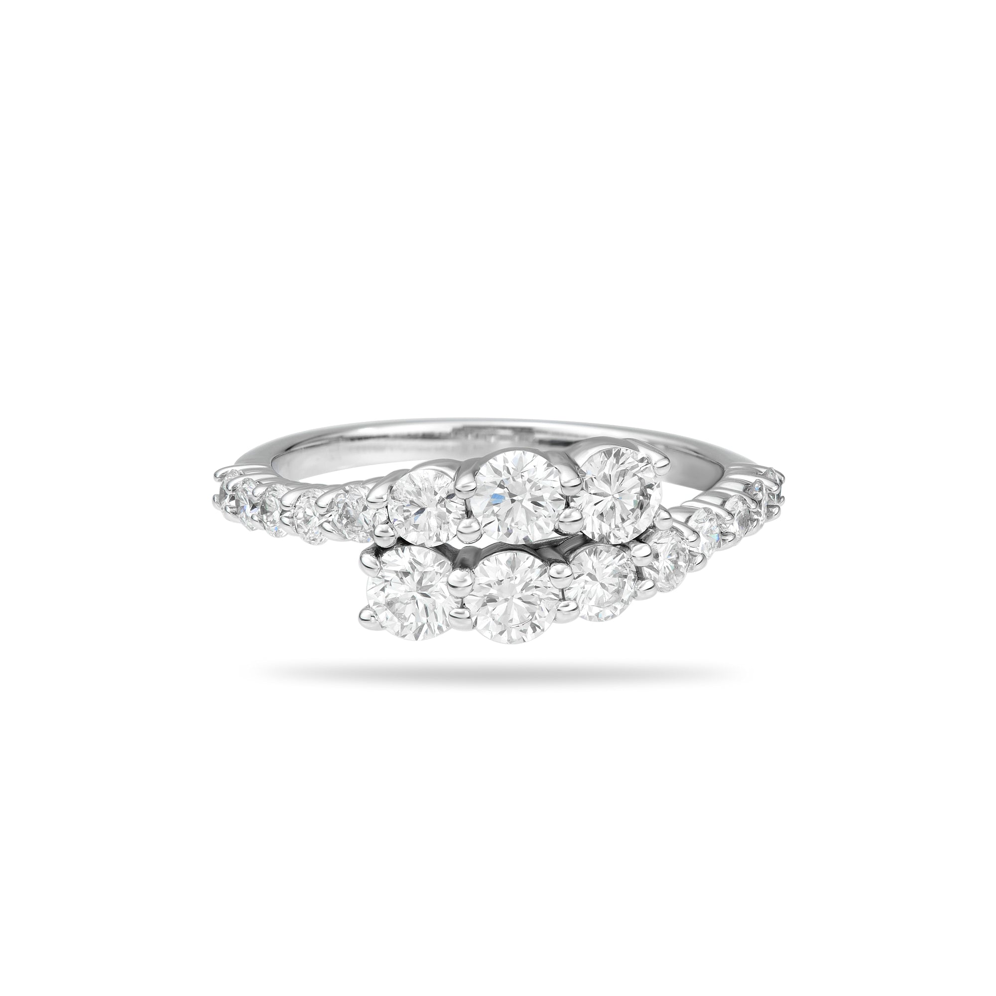 Diamond Crossover Ring
