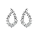 Front Facing Open Teardrop Cluster Earrings
