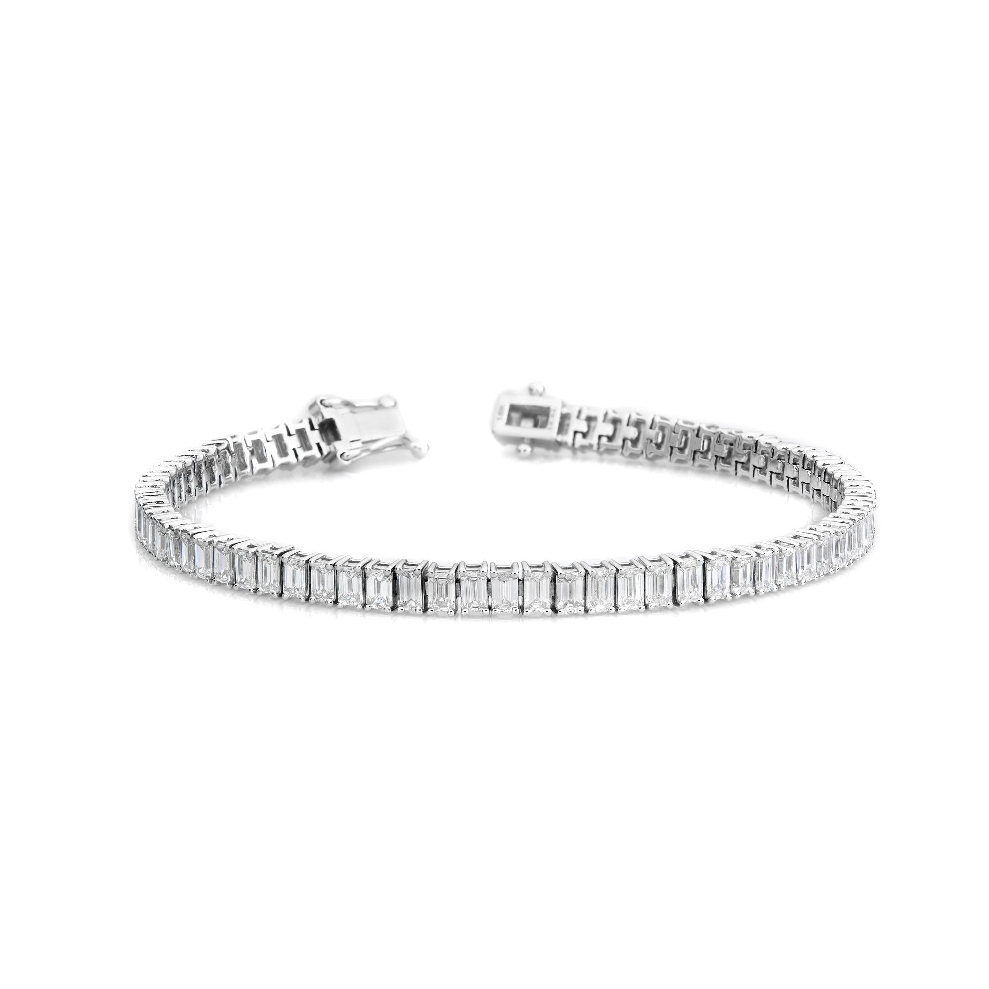 Emerald Cut Vertical Tennis Bracelet