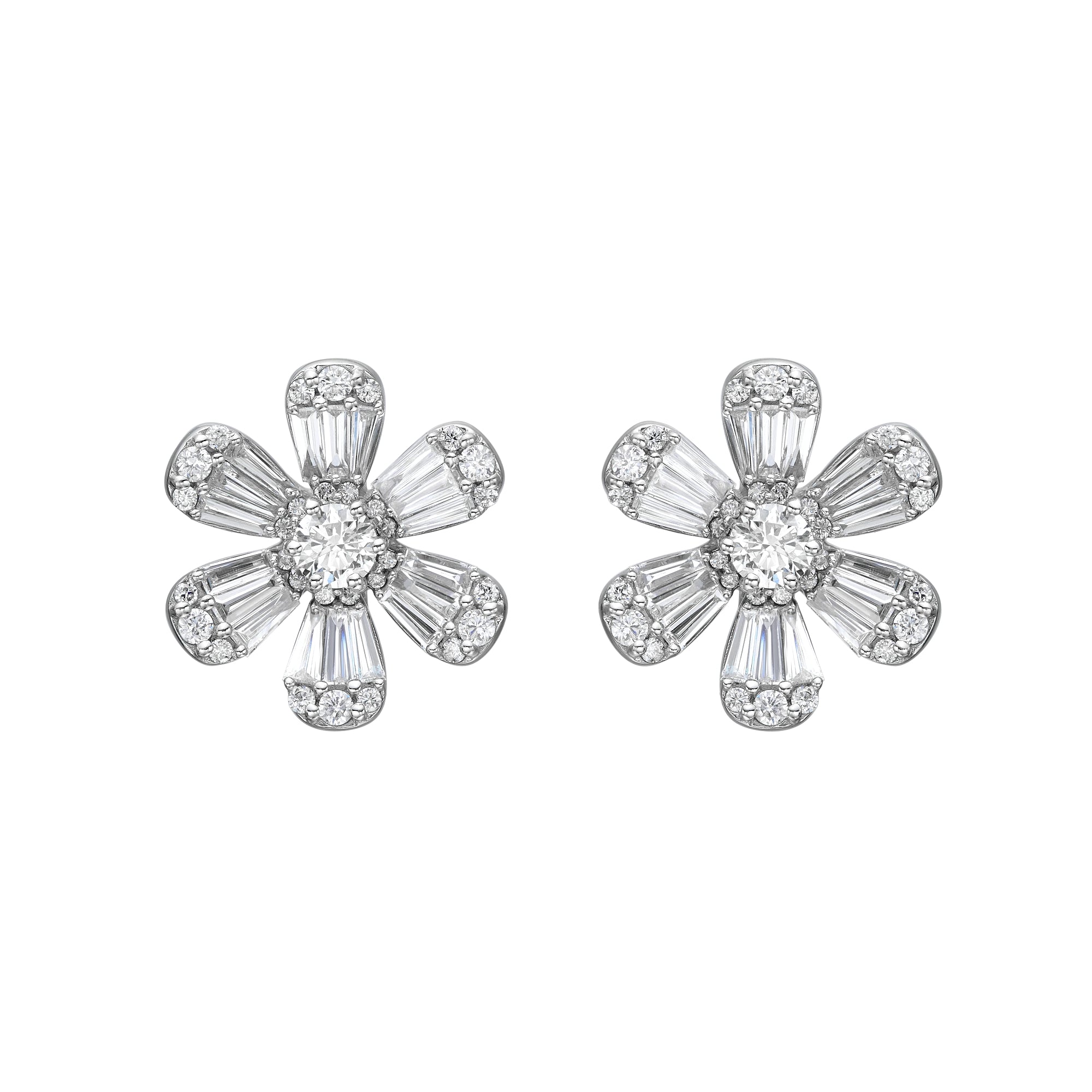 Flower Illusion Stud Earrings