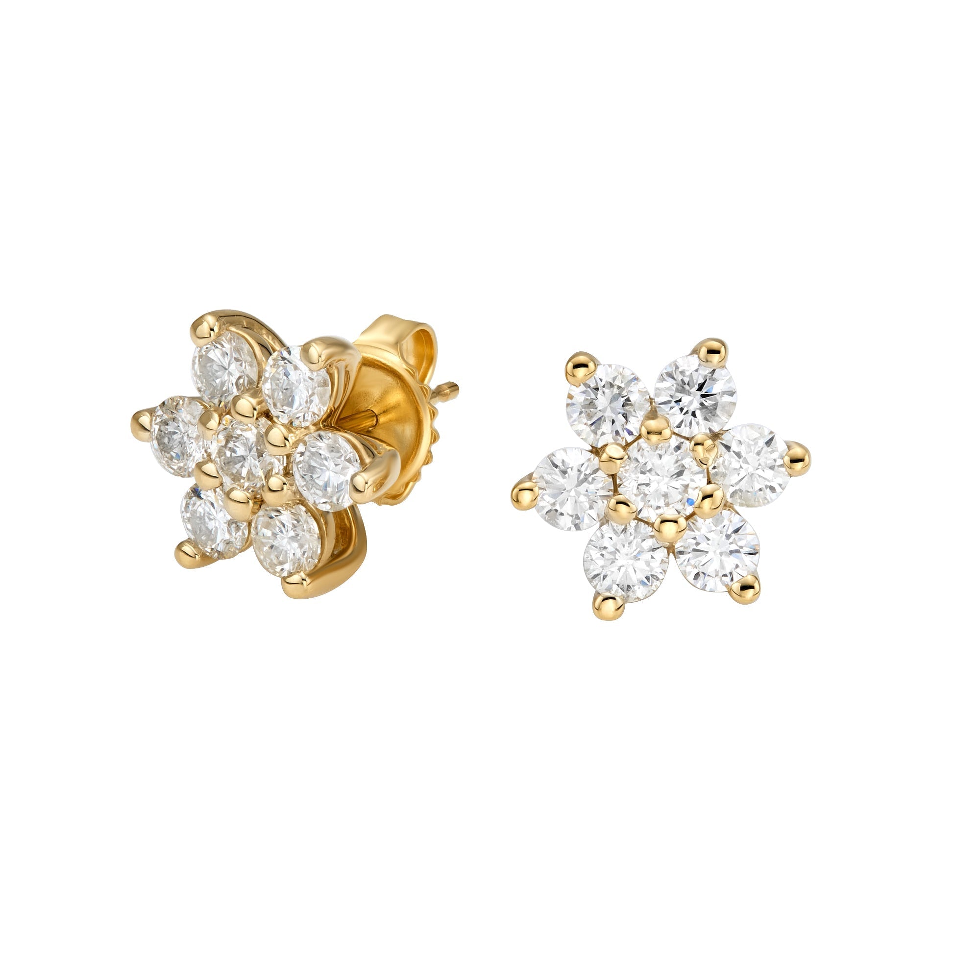 Studs Flower Cluster Earrings