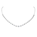 Natural Diamond Spaced Riviera Pendant Necklace in 14K Gold – 3.43ctw